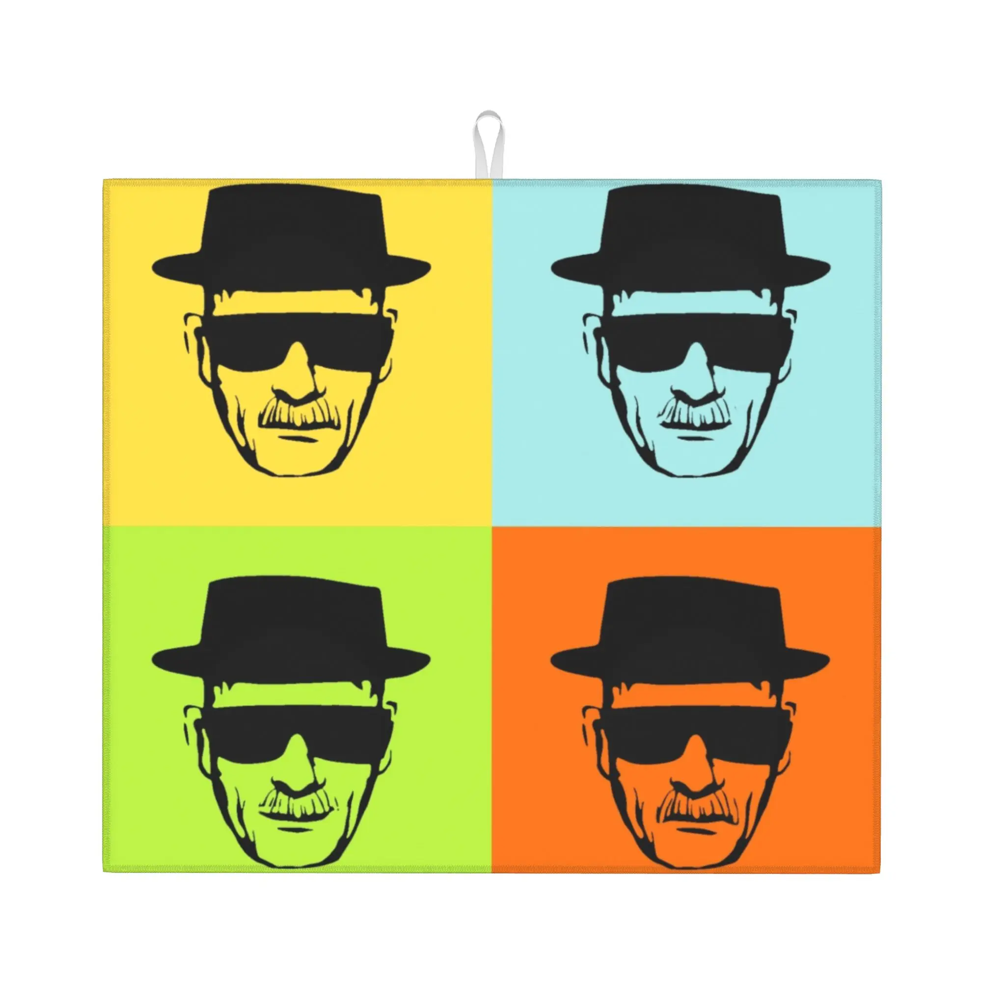 Breaking Heisenberg TV Show Bad Drying Mat For Kitchen Waterproof Non‑Slip Oil Proof Reusable  Bathroom Countertop Protector Mat