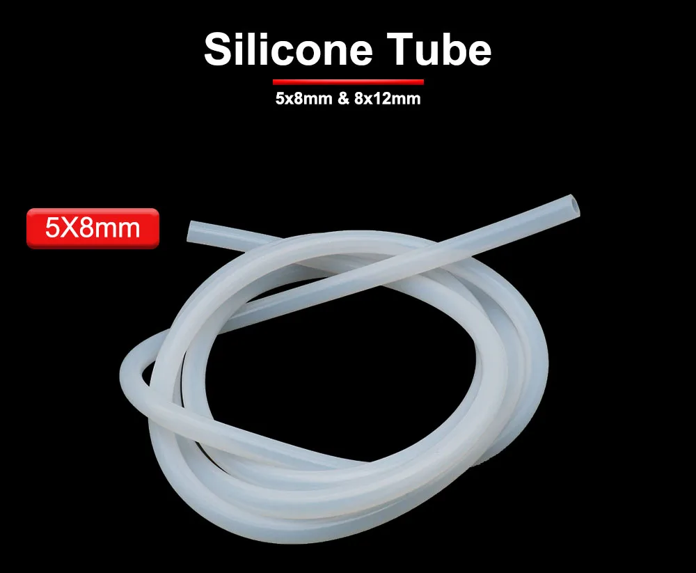 HUNST Silikonschlauch 5x8mm 8x12mm Wasserleitung Flexibler Schlauch für Wassersensor & Wasserpumpe & Wasserkühler & CO2-Laserröhre. – Detail 2