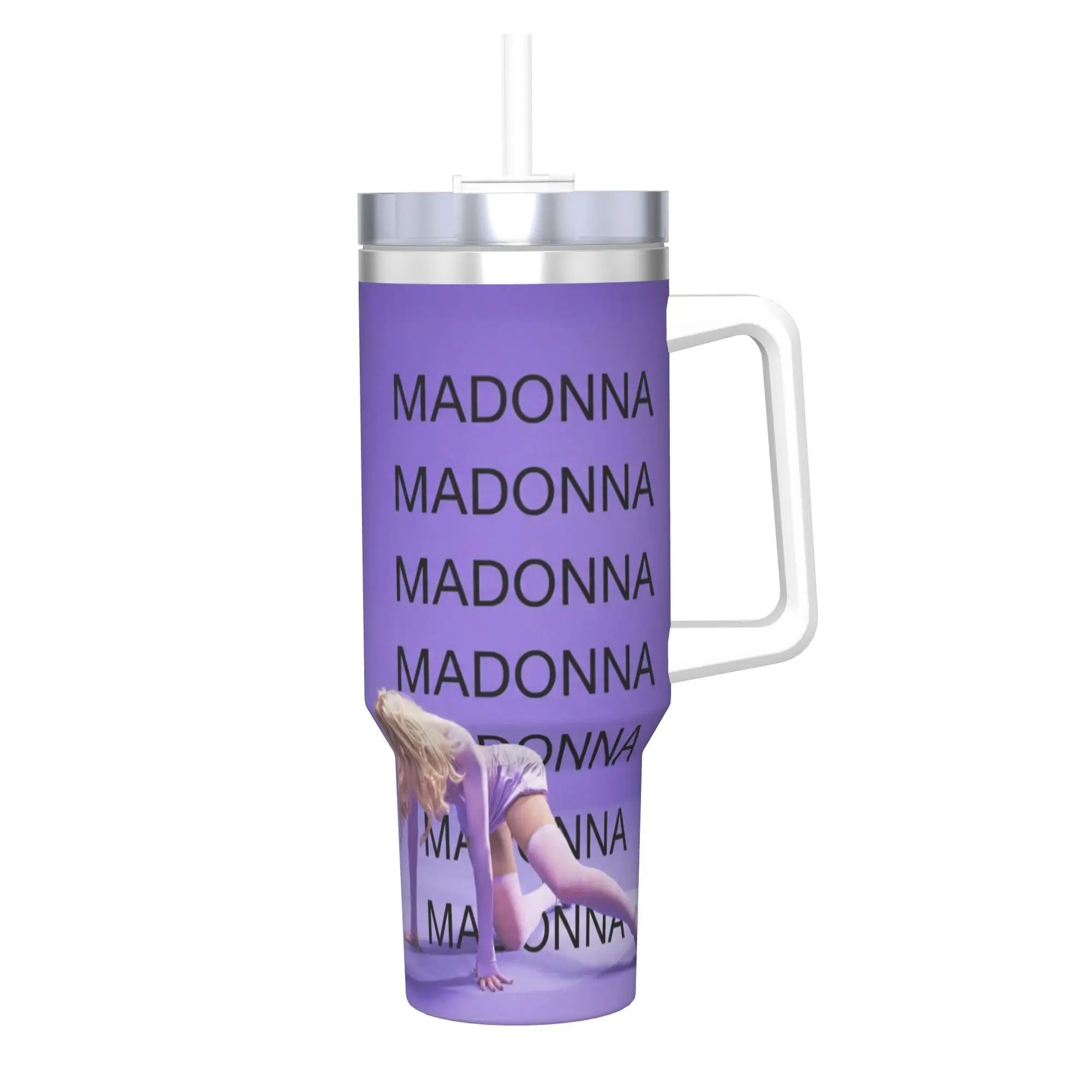M-Madonnas Confessions II Tumbler 40oz Stainless Steel Double Wall Vacuum Insulated  Mug With Straw