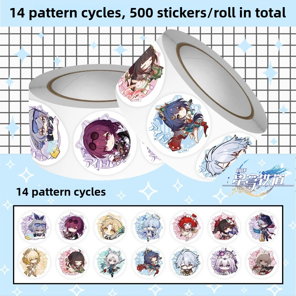 Honkai: Star Rail Game Merch Decorative Stickers Tingyun Guinaifen Yukong Natasha Sampo Hook Computer Journal Sticker