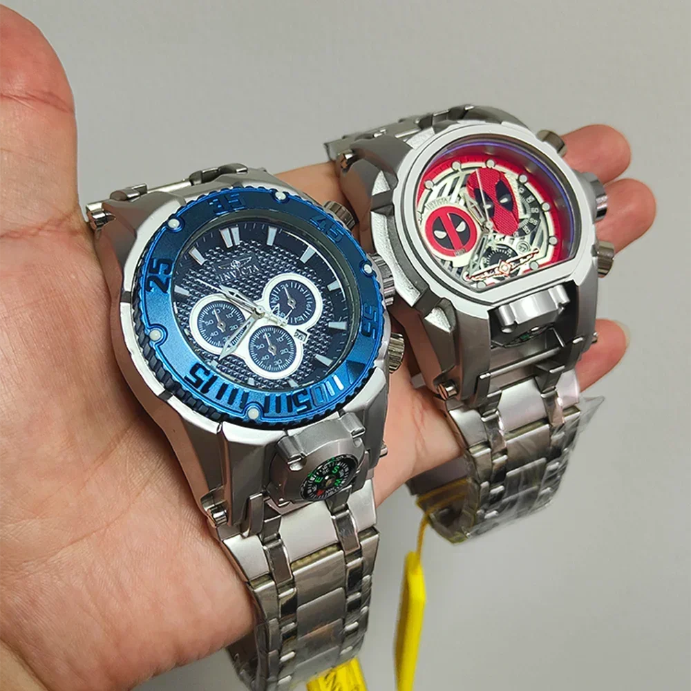 Domineering Undefeated Invicto Original Brand Watches For Mens Multifunction Compass Reserve Watch Business Quartz AAA Clocks