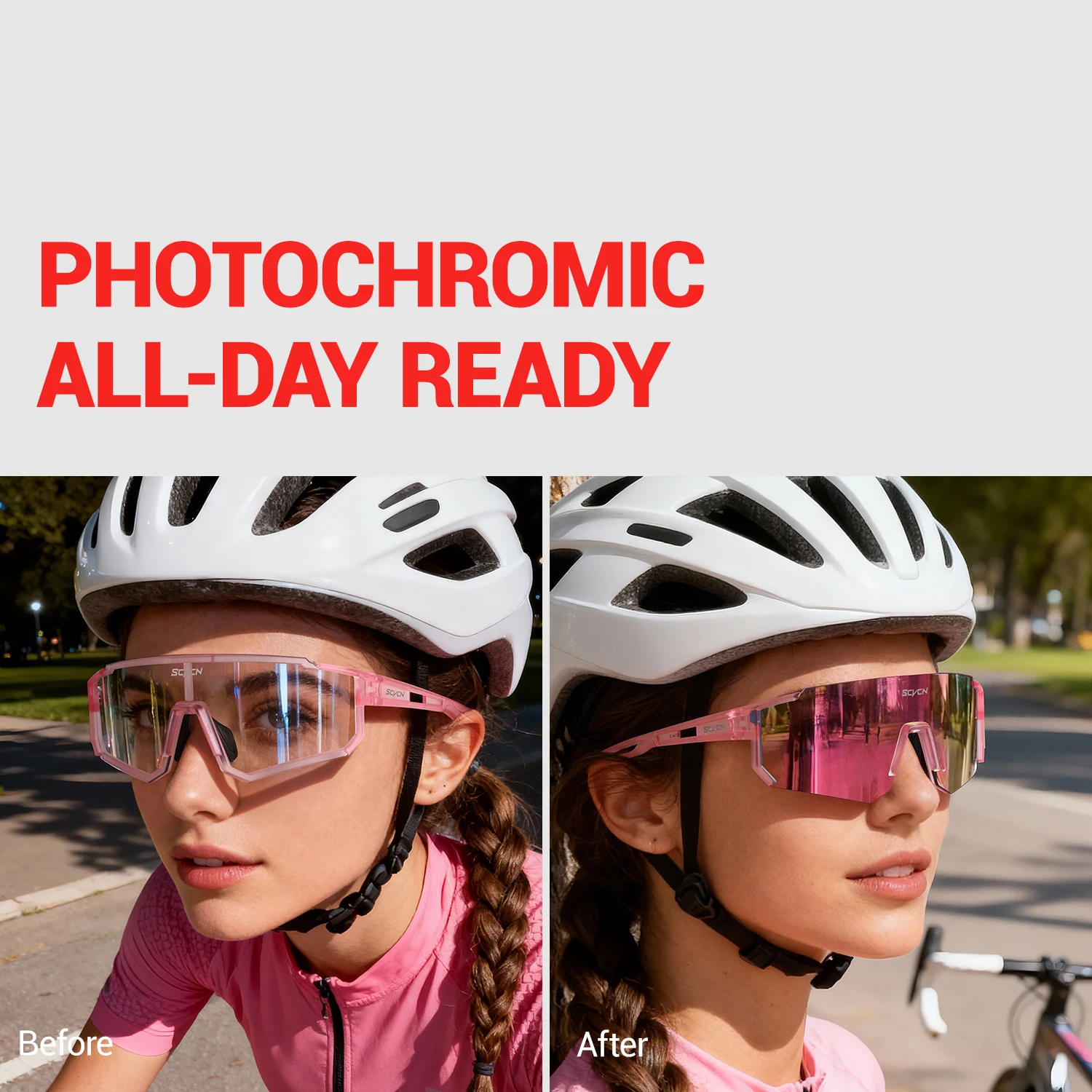 แว่นตาปั่นจักรยาน SCVCN สีชมพู - Golf Equipment Photos บทวิจารณ์และราคา