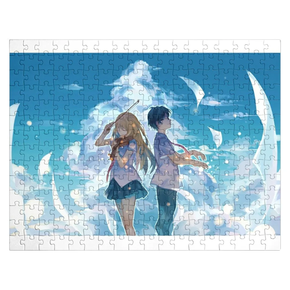 Your Lie In April Jigsaw Puzzle With Personalized Photo Wooden Name Customized Gifts For Kids Personalized Photo Gift Puzzle