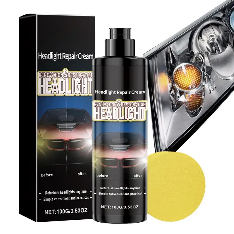 

Headlight Restoration Headlight Cleaner Restorer Polish Renovation Kit Long Lasting Lens Polish Renovation Tool Multifunctional