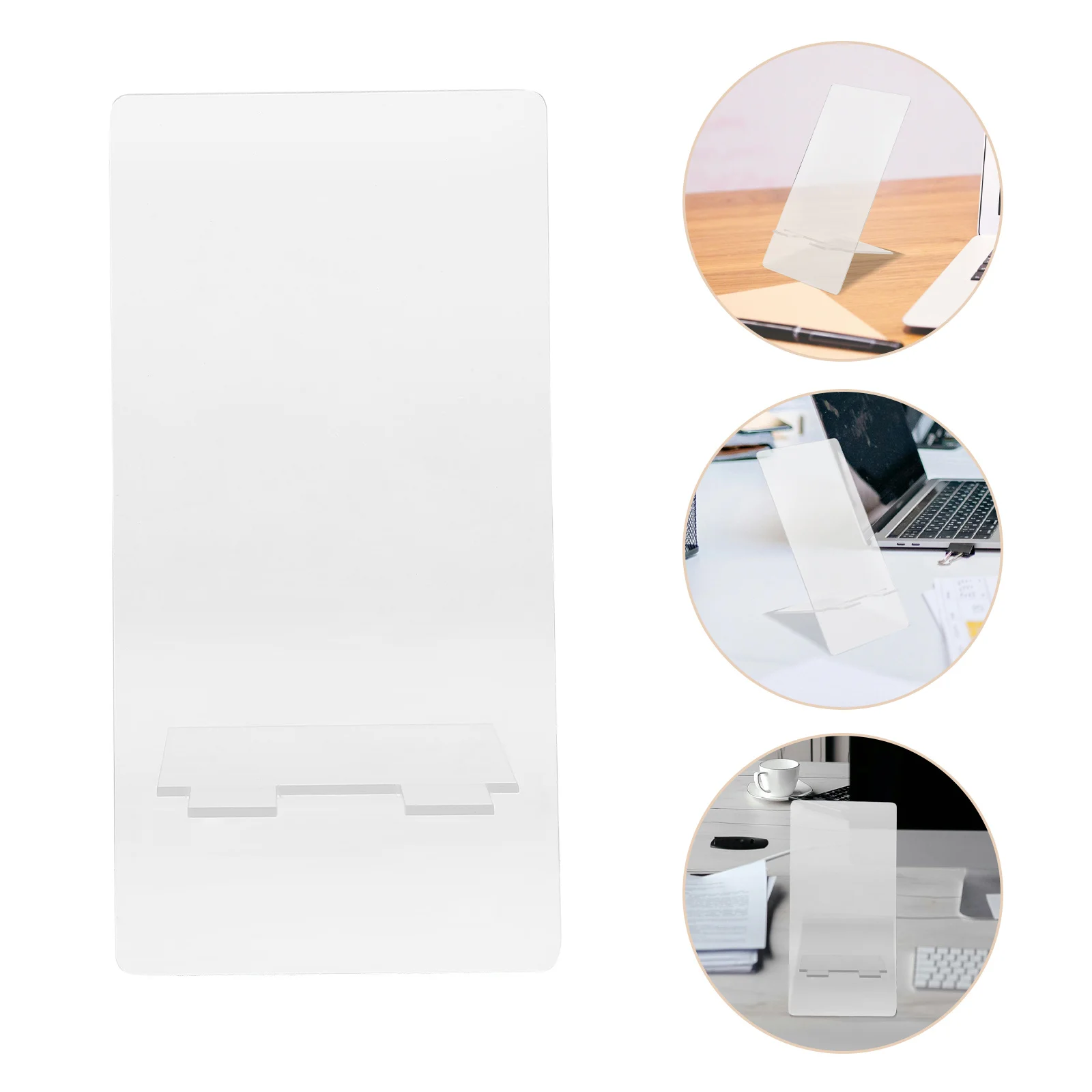 

2pcs Portable Acrylic Memo Lightweight Tabletop Writing Message Board For Home Office Use Multi-Function Desktop Organizer