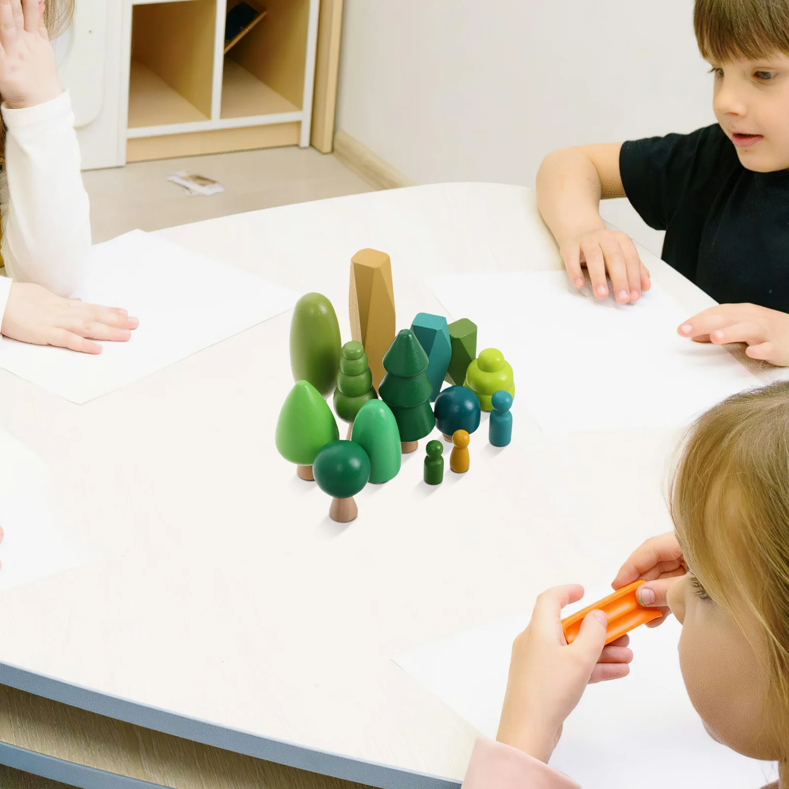 1 Set Holzbaumblock-Set, starke Struktur, bruch nie leicht, unterstützt ideal als Belohnungsgeschenk zum Kindertag