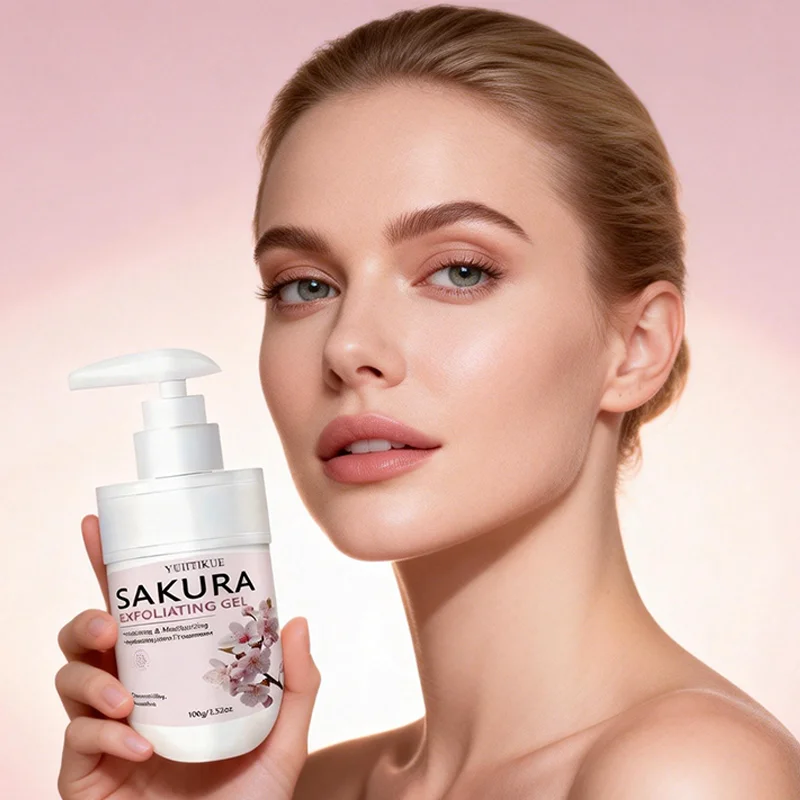 YUITIKUE 100g Sakura Gesichts-Peeling-Gel Sanfte Tägliche Reinigung Hautpflege Exfoliator für Glatte Strahlende Haut – Detail 3