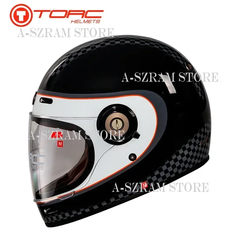 

Full Face Helmets TORC Motorycle Helmet Men's Motorbike Riding motocross Vintage capacete de moto DOT ECE certification