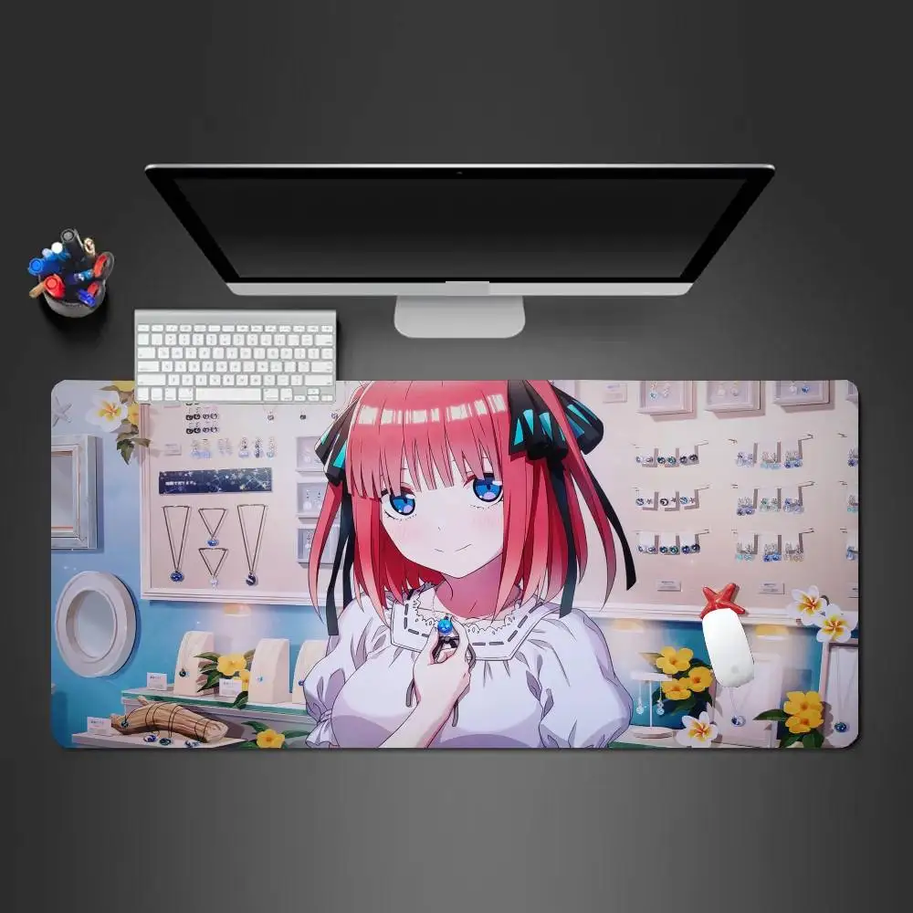 Nakano Nino Animation Mousepad Non-slip Suitable For Office Computers Laptops E-sports Game Desk Mats XXL Keyboard