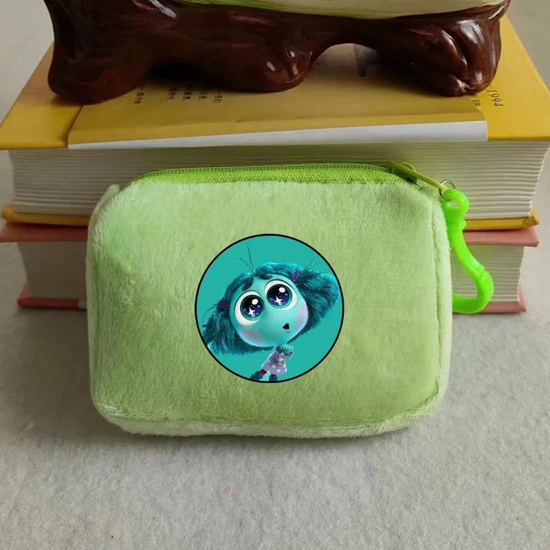 Inside Out Mini portamonete in peluche Disney Cartoon Figure Student Canvas Square Storage Bag Boys Girls Handbag Fashion Kids Gift