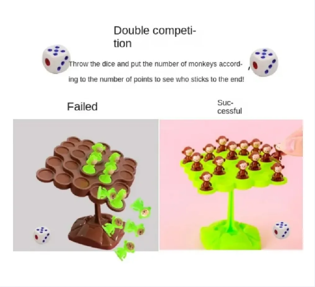Monkey Balance Tree Focus Balance Training Children\'s Toys Folding Music Series Parent Child Interactive Board Game
