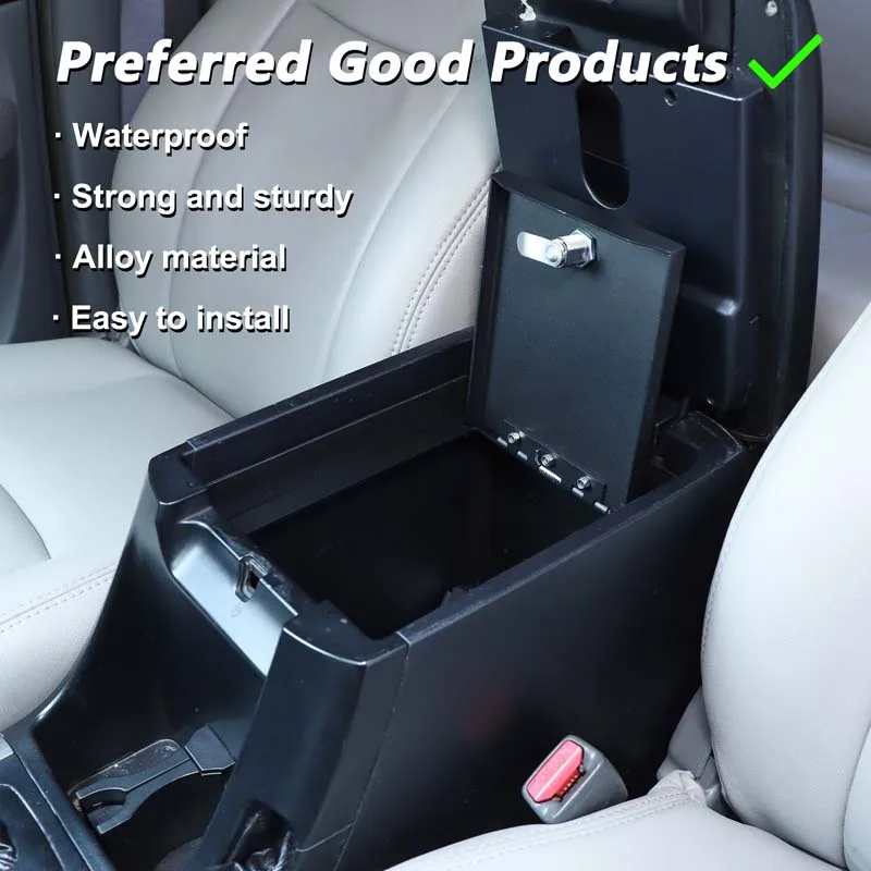 For Toyota Land Cruiser Prado 2003-2009 Car Center Console Armrest Lock Safe Vault Storage Box Car Organizer Accessories