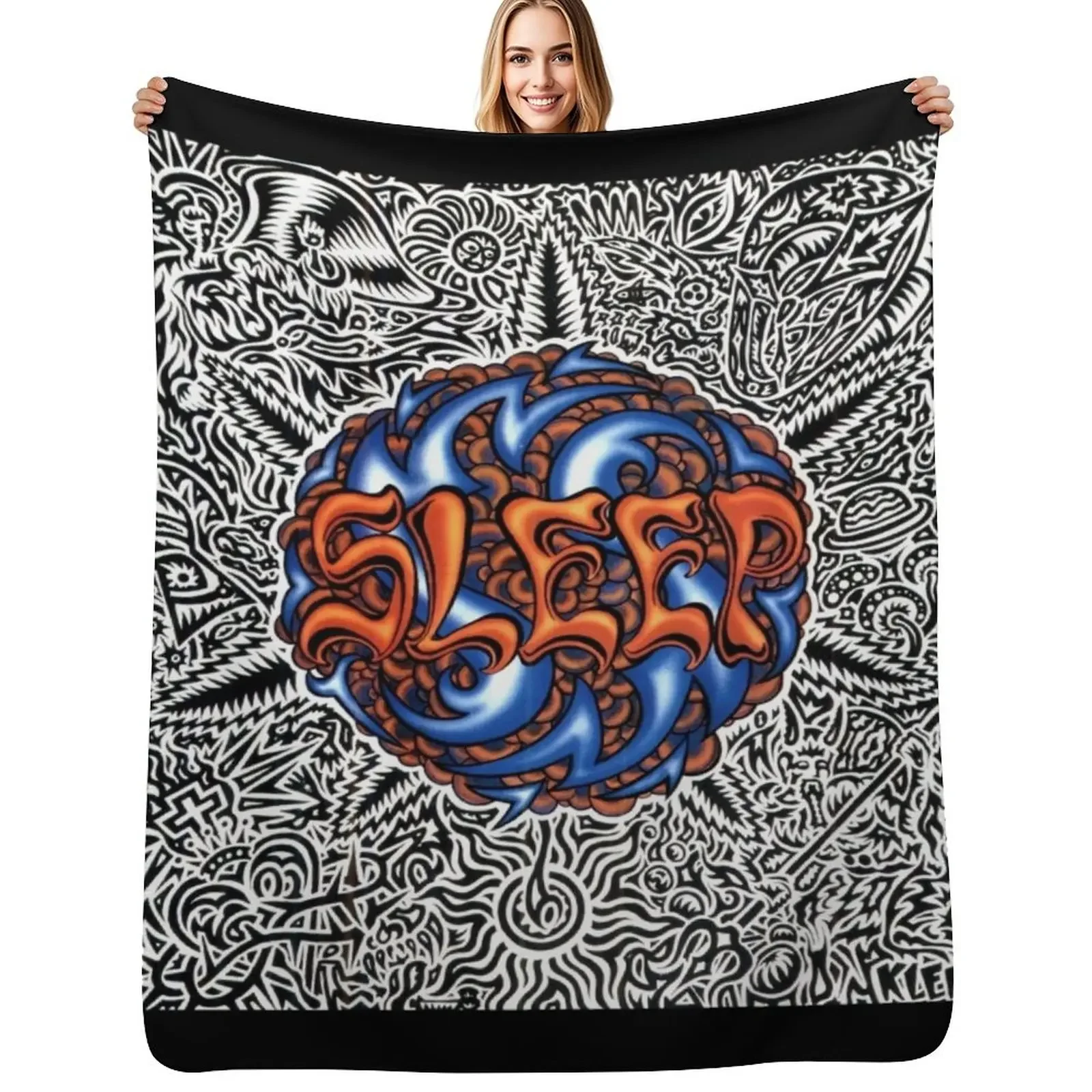 

Steep stoner sludge metal band - Holy mountain album cover Dragonaut Throw Blanket Travel Weighted heavy to sleep Blanket