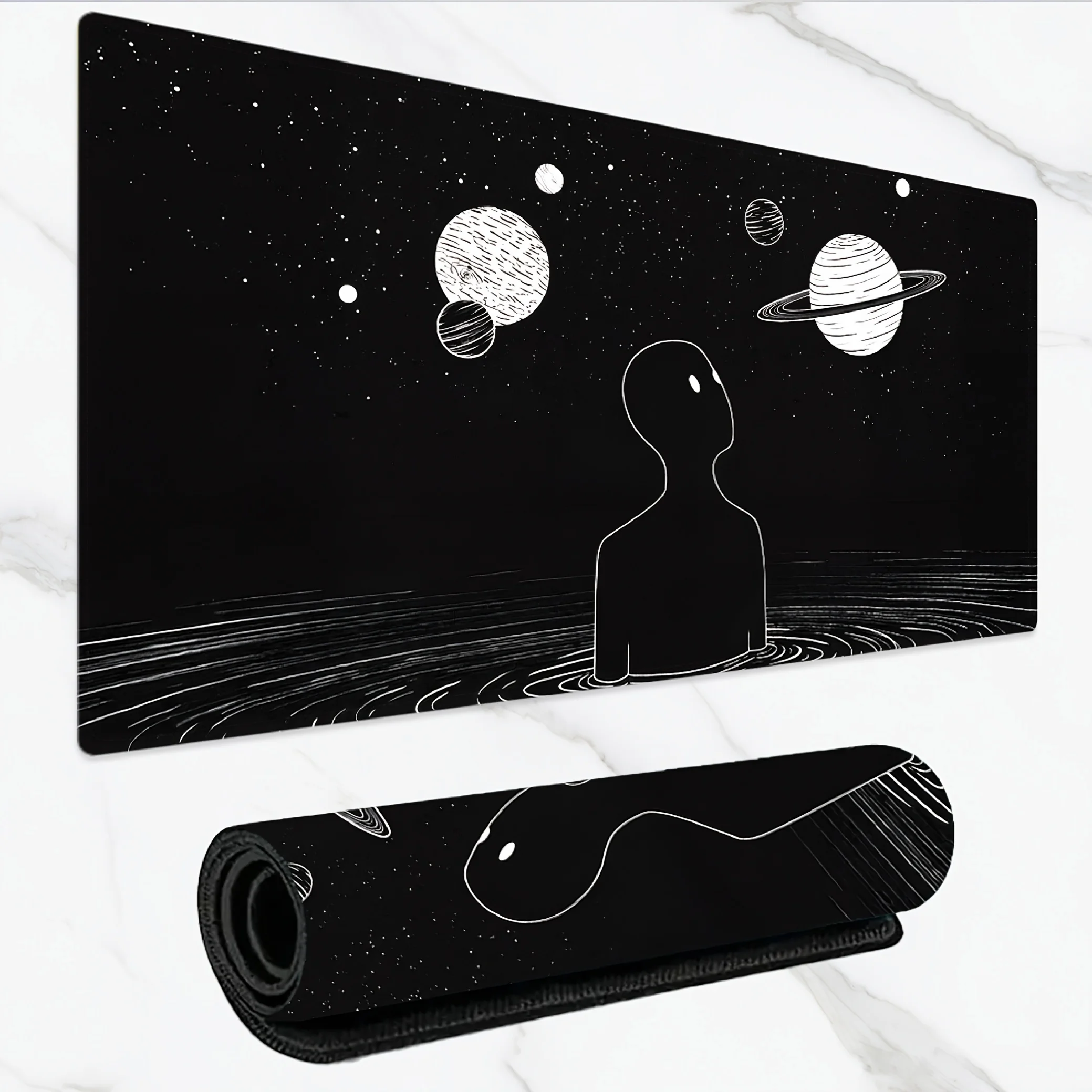 

Large Cosmic Fantasy Art Gaming Mouse Pad and Desk Mat – Non-slip Rubber Base, Smooth Surface with Precision Stitched Edges