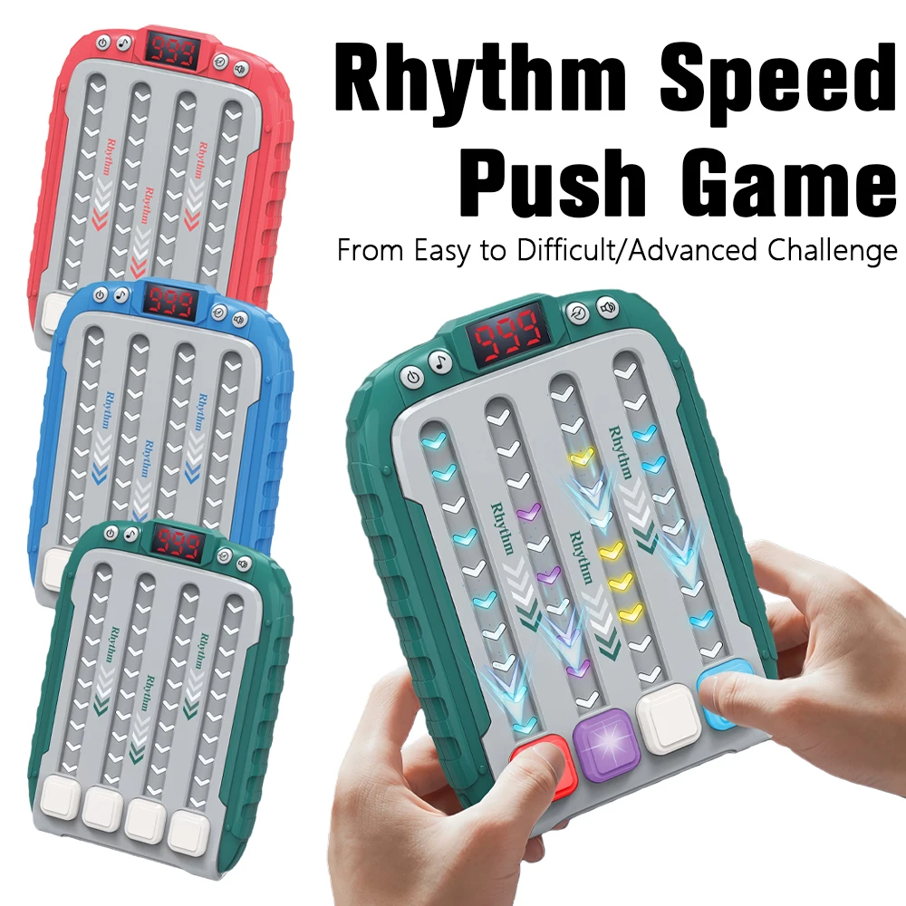 

Music Rhythm Game Machine Electronic Push Game Machine Brain Training Electronic Games Sensory Toys Party Games for Children