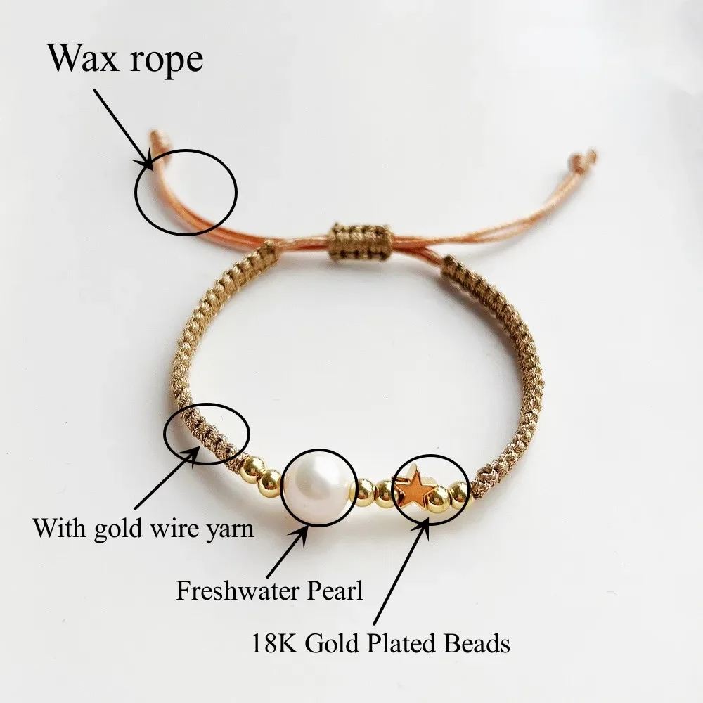 HERLOOK Bracelet Gold Color Thread Handmade Braided Star Bracelets for Women Jewelry Gift Accessories