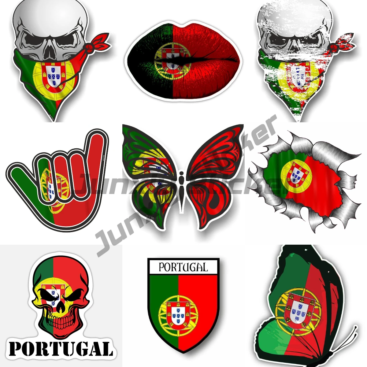 

High Quality Funny Portugal Flag Decal Motocross Racing Laptop Helmet Trunk Wall Vinyl Car Sticker Die Cutting