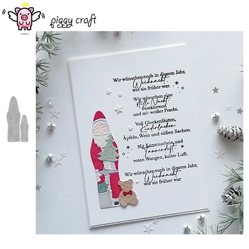 

Piggy Craft металлические штампы для резки штампы Санта-Клаус скрапбук бумага ремесло нож форма лезвие дырокол трафареты штампы