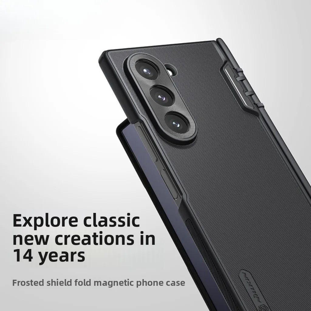 

Phone Case for Samsung Galaxy Z Fold 6 Frosted Shield Holder Kickstand Hinge Protection Slim Fit Anti-fall Protection Cover