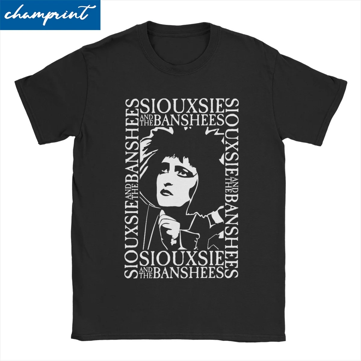 Rock Siouxsie Sioux British Band Music T-Shirt for Men Women Siouxsie And The Banshees 100% Cotton Tees T Shirts Unique Clothes