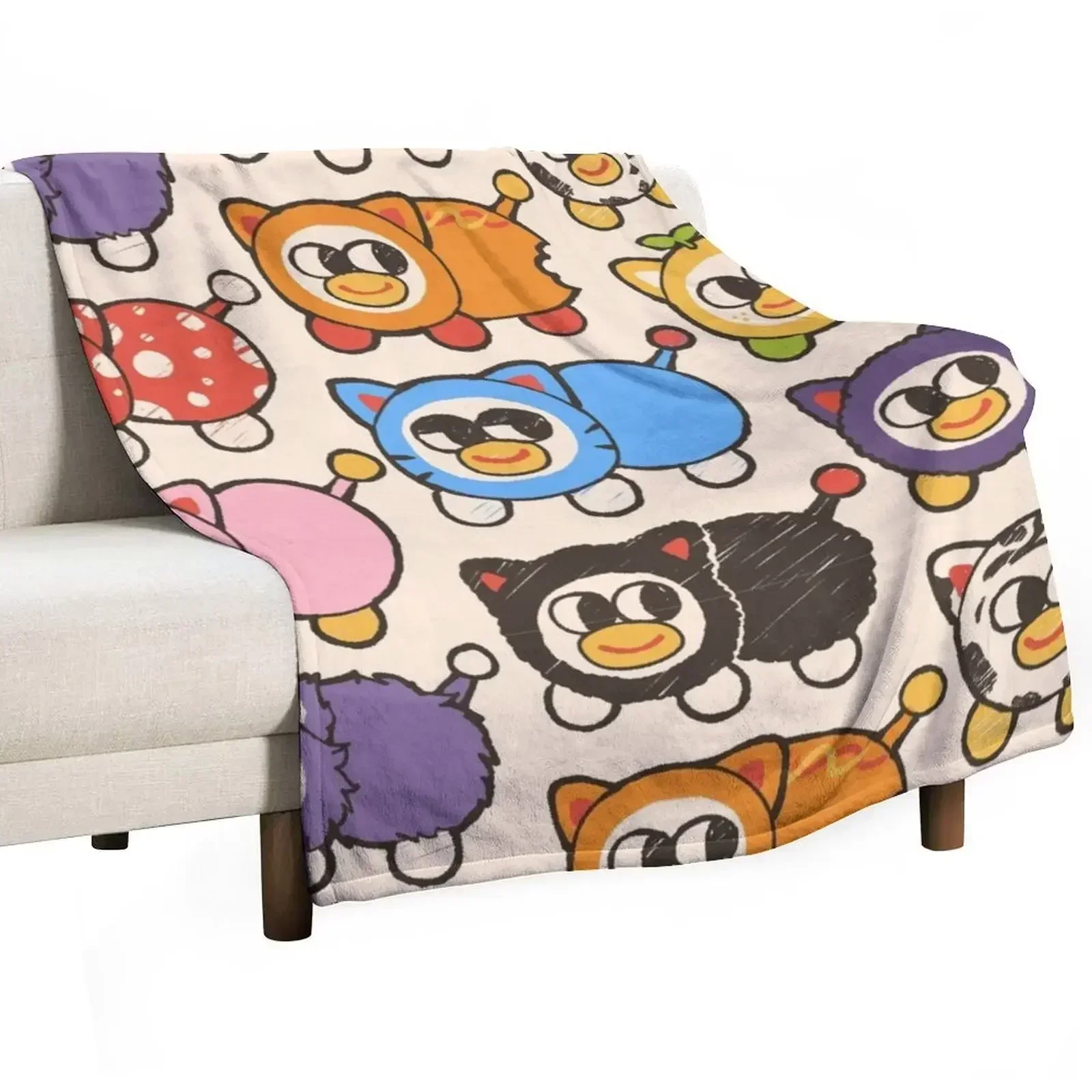 peepy pattern Throw Blanket anime Furrys Soft Plush Plaid Blankets