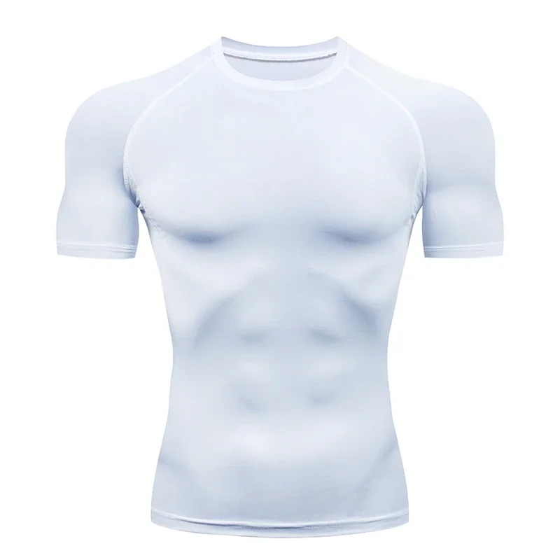 Compression Shirt Man Gym Running T-shirt Short Sleeve Sport Fitness Sweatshirt Male Jogging Tracksuit Homme Athletic Shirt Tops