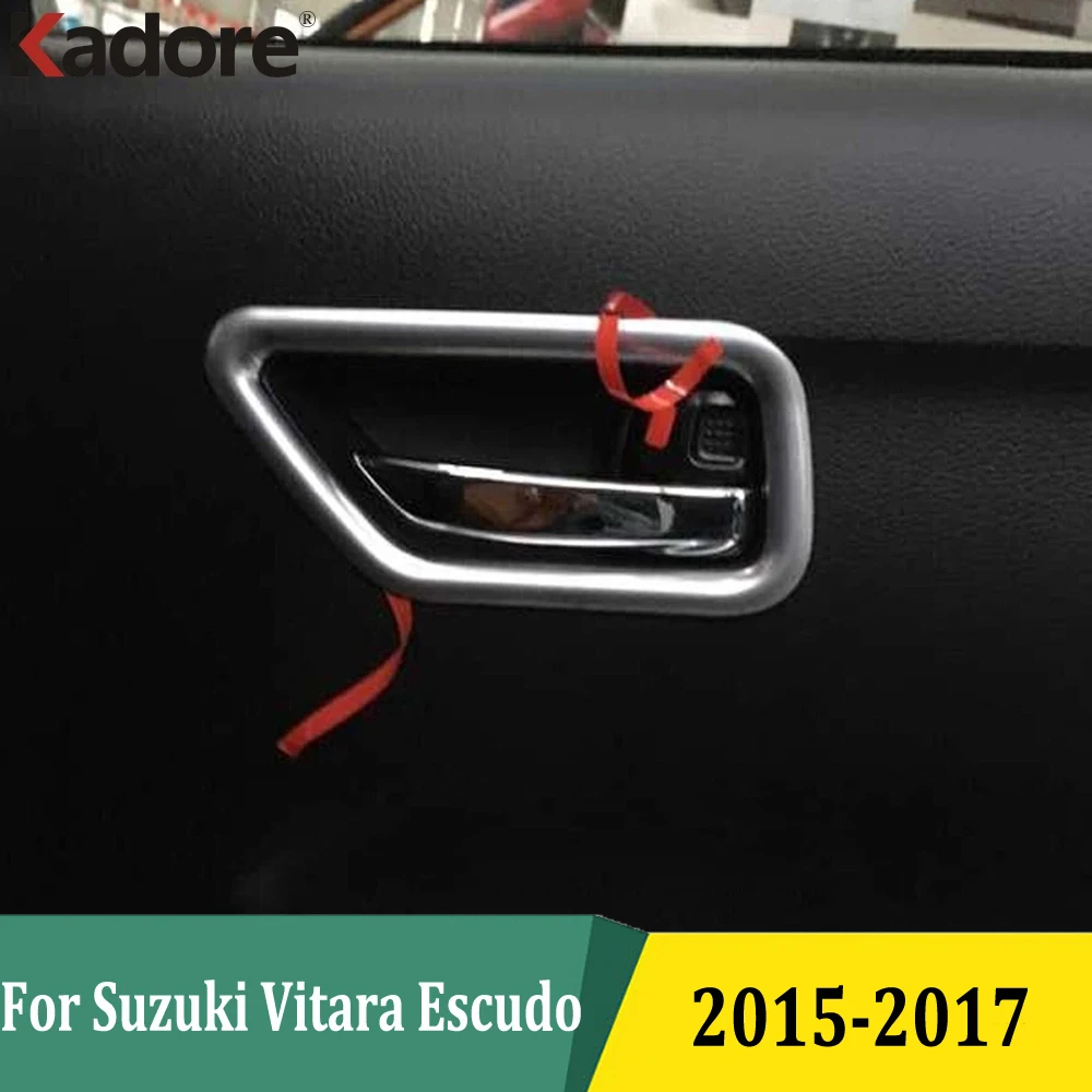 For Suzuki Vitara Escudo 2015 2016 2017 ABS Matte Interior Door Handle Bowl Cover Trims Protection Sticker Accessories