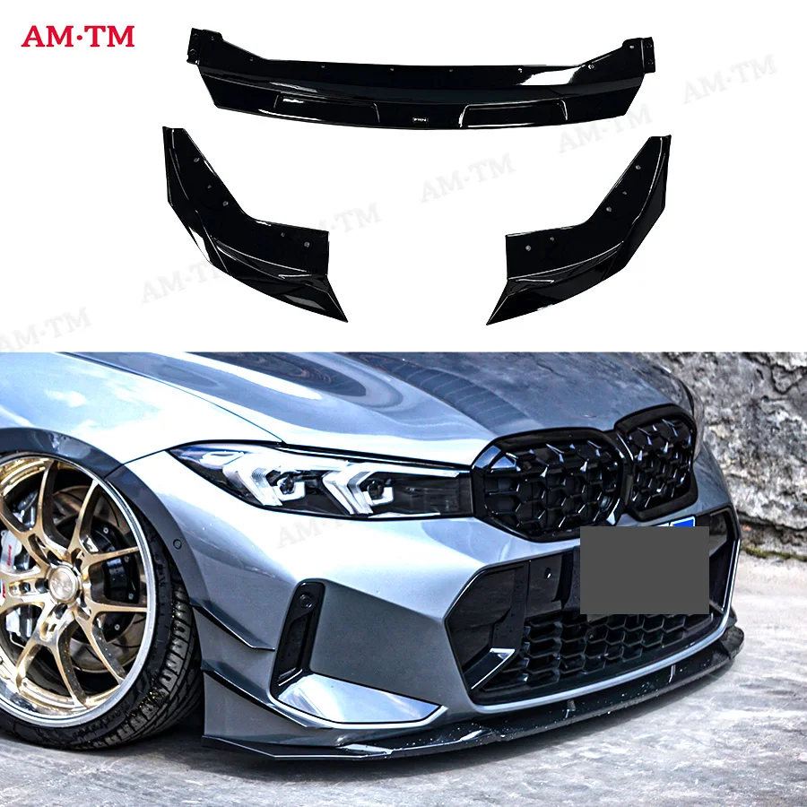 Image of VTEN Style Glänzend Schwarzer Frontspoiler Frontlippe Kinn-Spoiler Diffusor für BMW 3er G20 G28 Lci 2023+ Karosserie