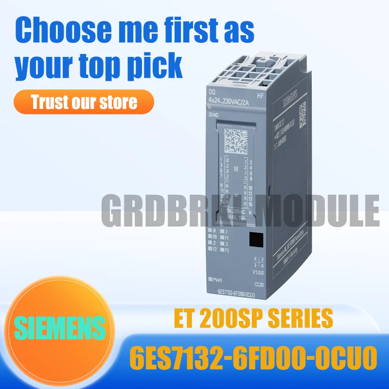Новый оригинальный модуль SIEMENS 6ES7132-6FD00-0CU0 ET200SP 4AC DQ HF