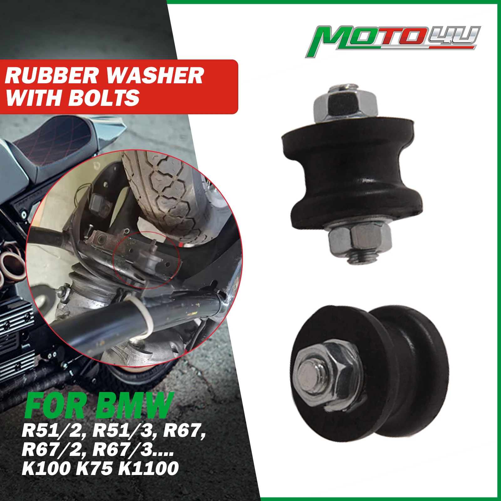 2PCS Motorcycle Rub… - image