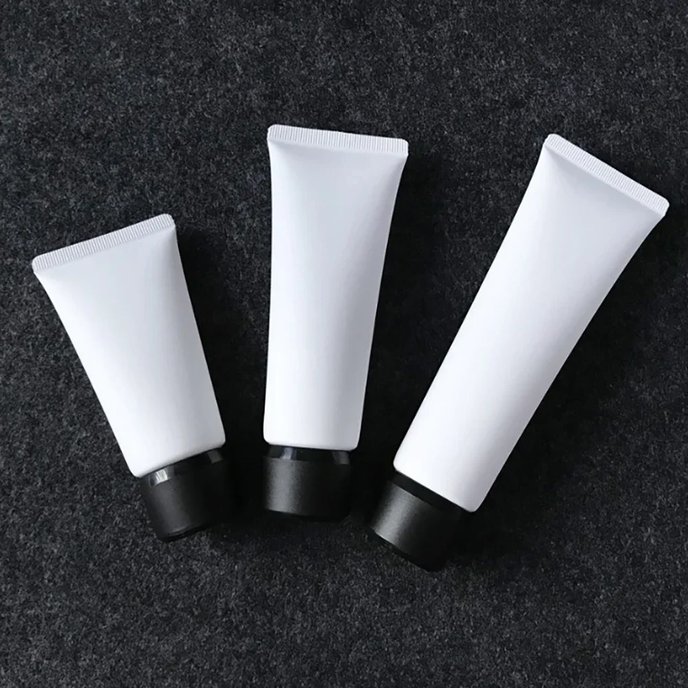 50ml 100ml 150ml 매트 화이트 플라스틱 소프트 튜브 화장품 샴푸 치약 로션 스퀴즈 병 빈 리필 용기