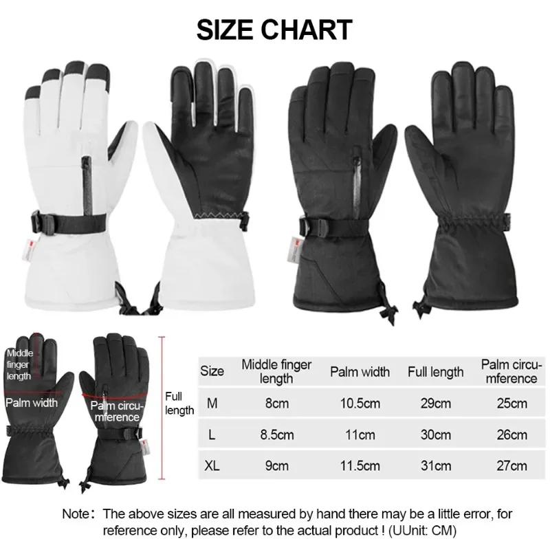 Thermo-wasserdichte Touchscreen-Handschuhe für Damen und Herren, winddicht, Plüsch, warm, Radfahren, Sport, Schnee, Snowboard, Skifahren, Outdoor