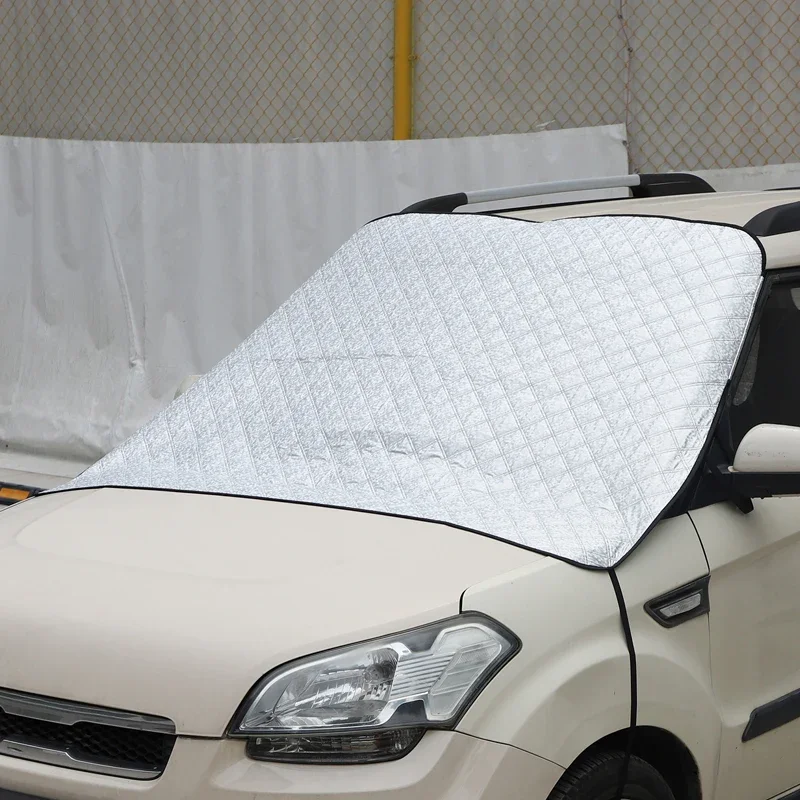 For Kia Soul AM 2009-13 Cotton Velvet Car Windshield Snow Anti Frost Cover Windproof Winter Ice Snow Shield Trim Car Accessories