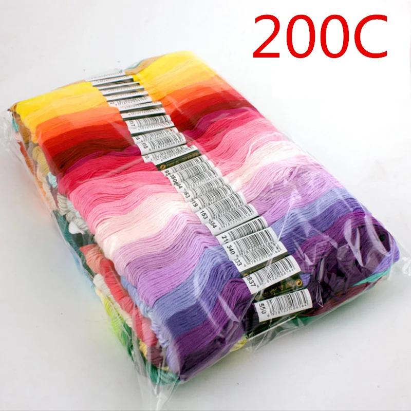 50/100/150/200/447 Stück Kreuzstich-Stickgarn, Nähgarn für Heimwerker, 8 Meter pro Strang, keine Wiederholung der Farben