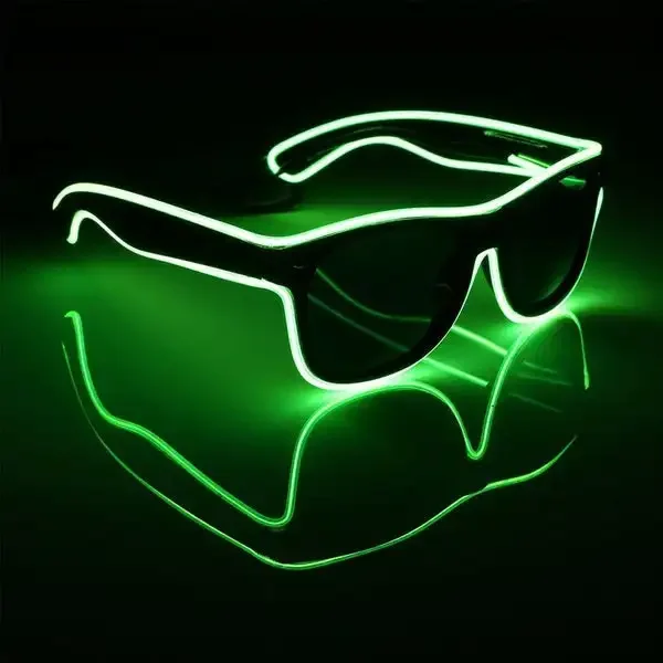 Light Up El Wire Neon Sunglasses Glow Party Flashing Usb Rechargeable El Wire Glasses Flashing Led El Glasses