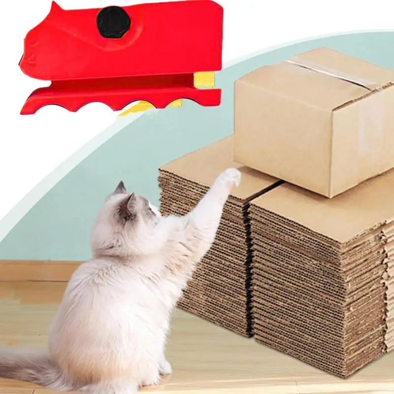 Cardboard Cutter Tool Ergonomic Cat Scratcher Cutter Cardboard Recycle Tool Cute Scratcher Supplies Cardboard Cutting Machine