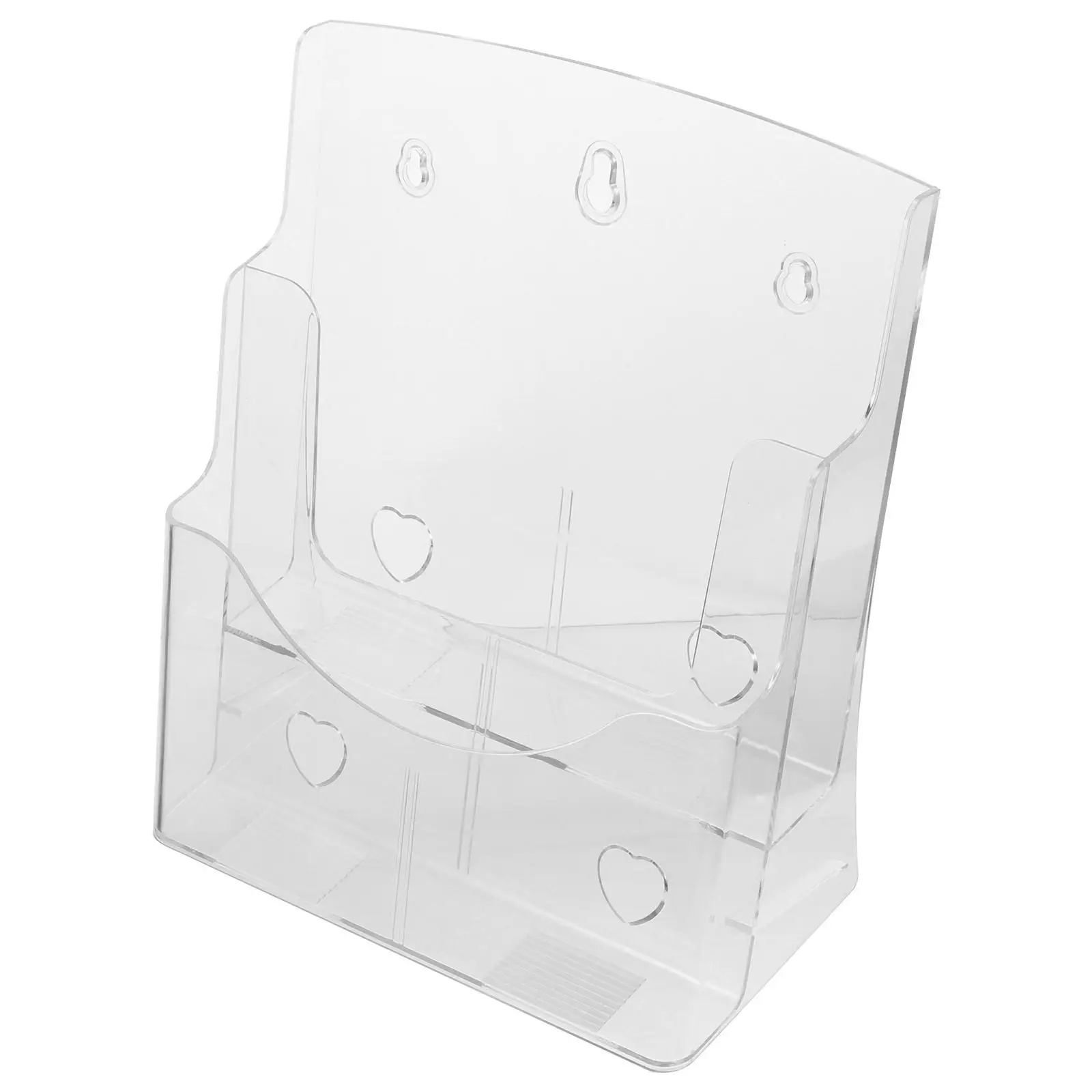 A4 Paper Holder WallMounted Acrylic File Organizer Brochure Display Stand Pamphlet Storage Menu Card Letter Folder