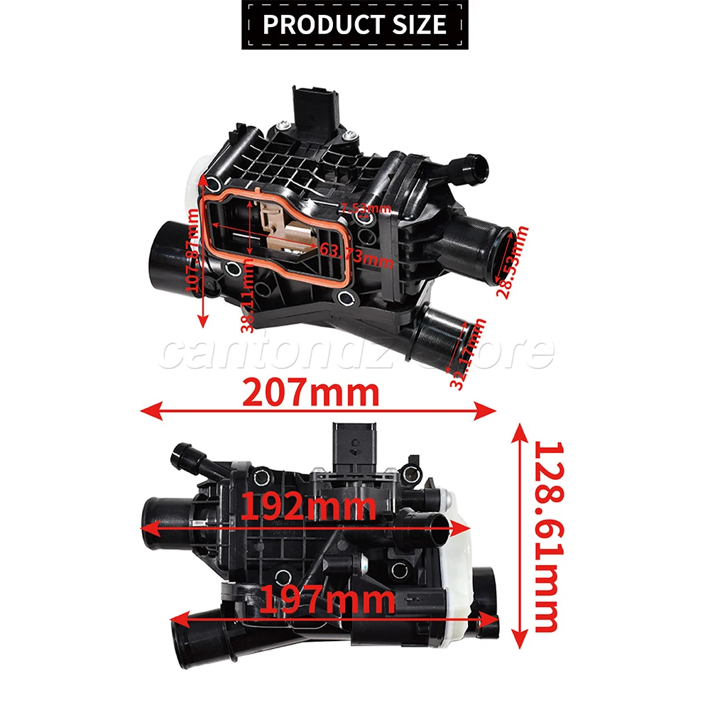 Car Thermostat & Housing Replacement For Peugeot Citroen Ford 2.0 Blue HDi Diesel 9804160380 9849443980 1876476 2264810