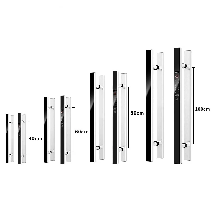 VIANS APP 80CM باب مزدوج قفل كهربائي ذكي بطاقة بصمة الإصبع الرقمية قفل الباب بكلمة مرور مقبض طويل نظام الوصول إلى الفندق #1