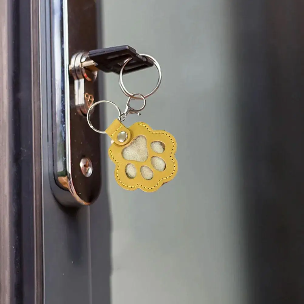 لطيف القط مخلب الشعر المفاتيح الإبداعية جرو الحيوانات الأليفة الشعر حقيبة التخزين كيرينغ بولي Leather الجلود الكلاب باو قلادة معلقة التبعي