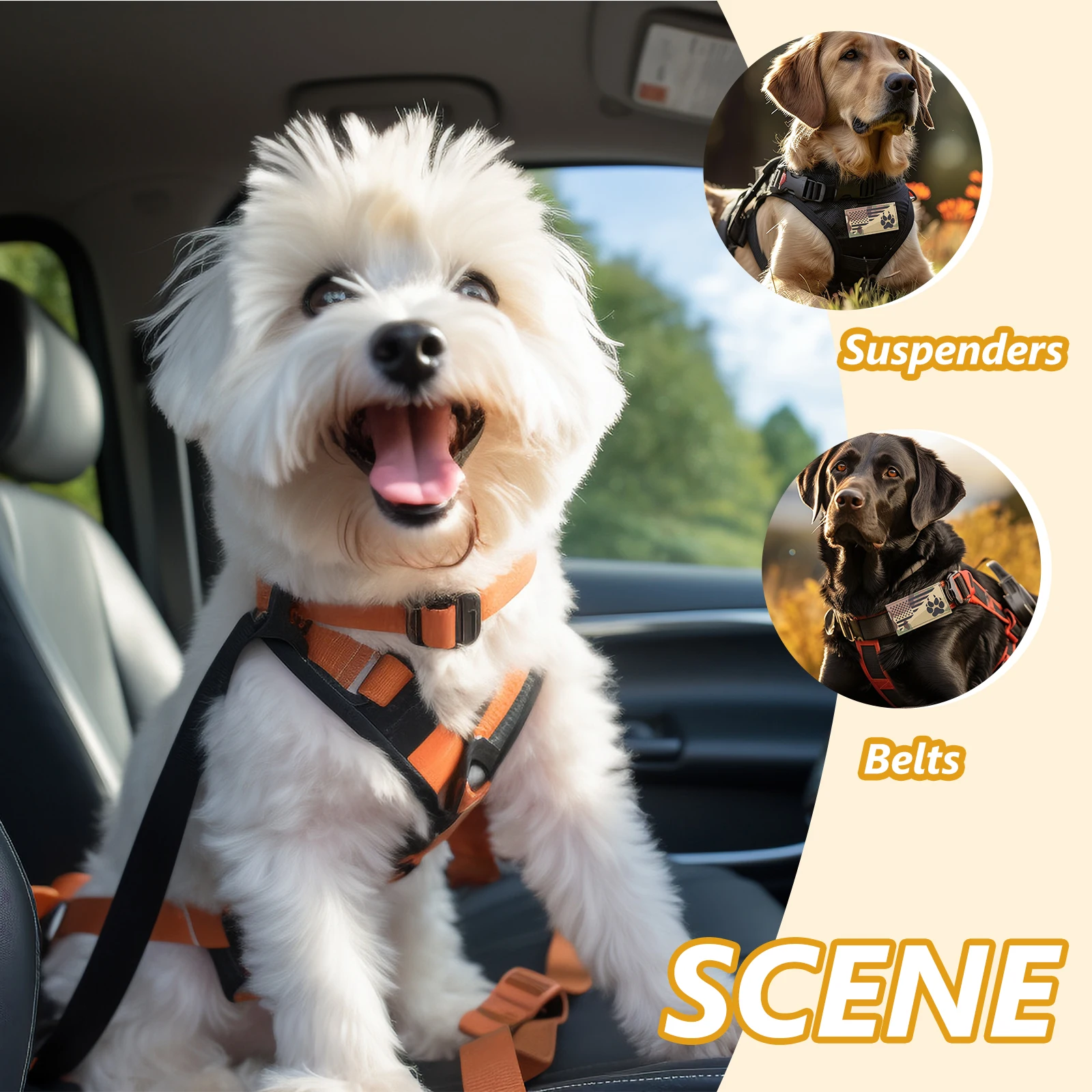 

Patch Pet Harness Decoration Tags Nylon Small Dog Harnesses Service Vest Patches