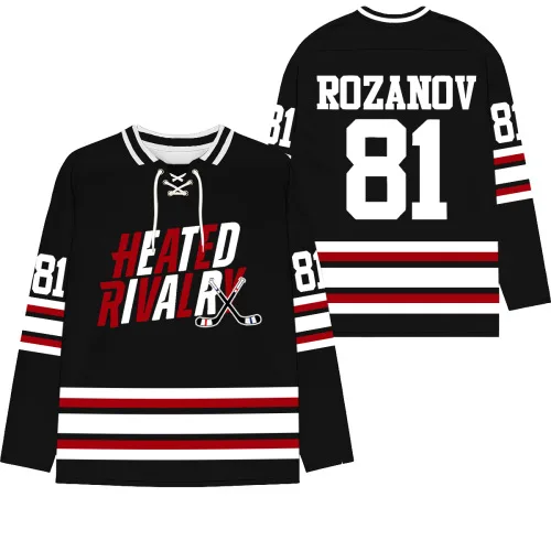 Jersey de hockey con calefacción Ilya Rozanov 81 Montreal Metros Hunter Scott, disfraz de cosplay, camiseta unisex de manga larga