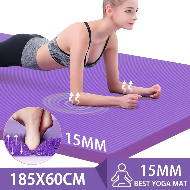 

Thickened Anti Slip Yoga Mat Foam Mat Exercise Fitness Pilates Gymnastics Equipment Exercise Mat, Suitable for Yoga Pilates