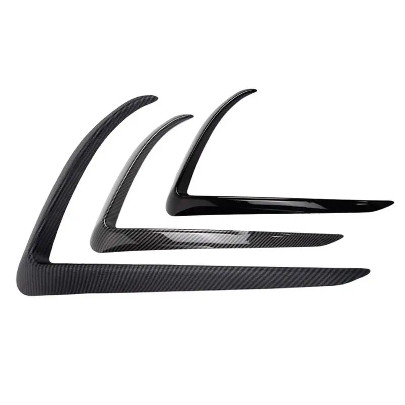 New Car Front Blade Trim For Model 3 Accessories ABS Black Wind Blade Bumper Cover Decoration For Model 3 Car Accessories