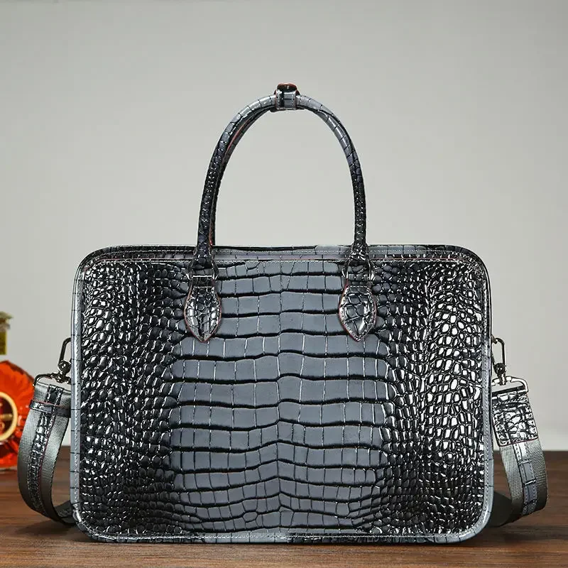 Neue Mode Alligator Herren Aktentasche Krokodil muster Rindsleder Reisetaschen Handtaschen Herren Umhängetasche Messenger Laptop taschen