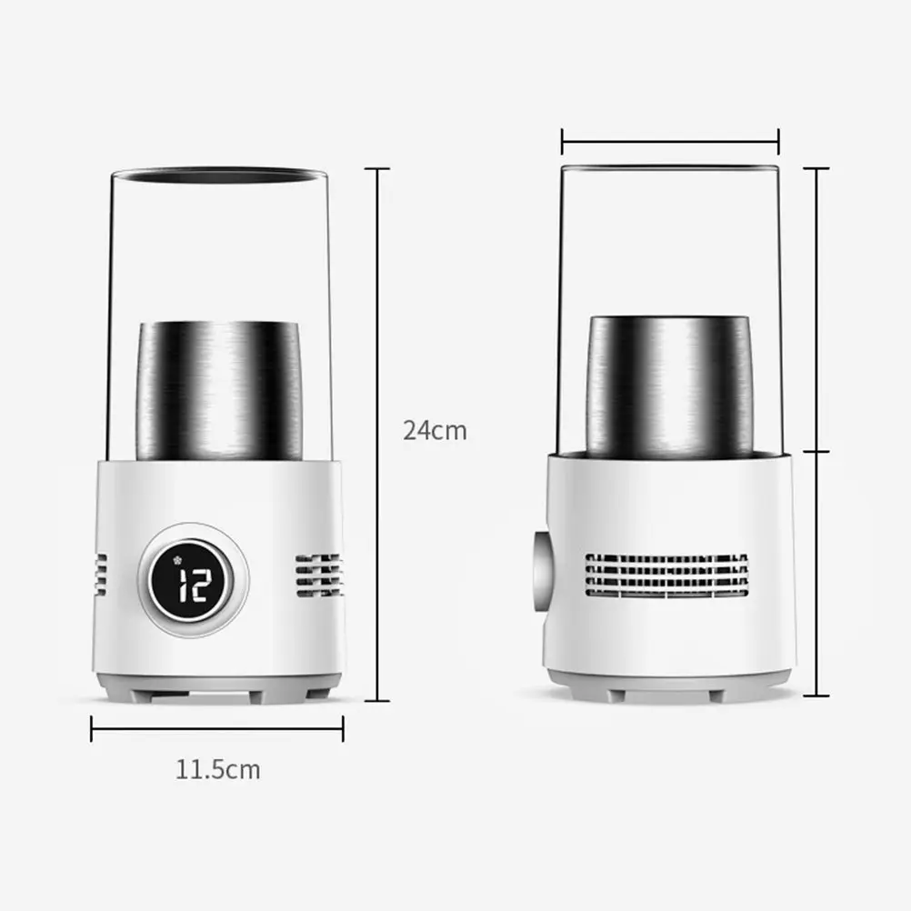 1Pcs Intelligent Hot and Cold Cup Quick Cooling and Warming Smart Beverage Cooler Large Screen Temperature Display for Office