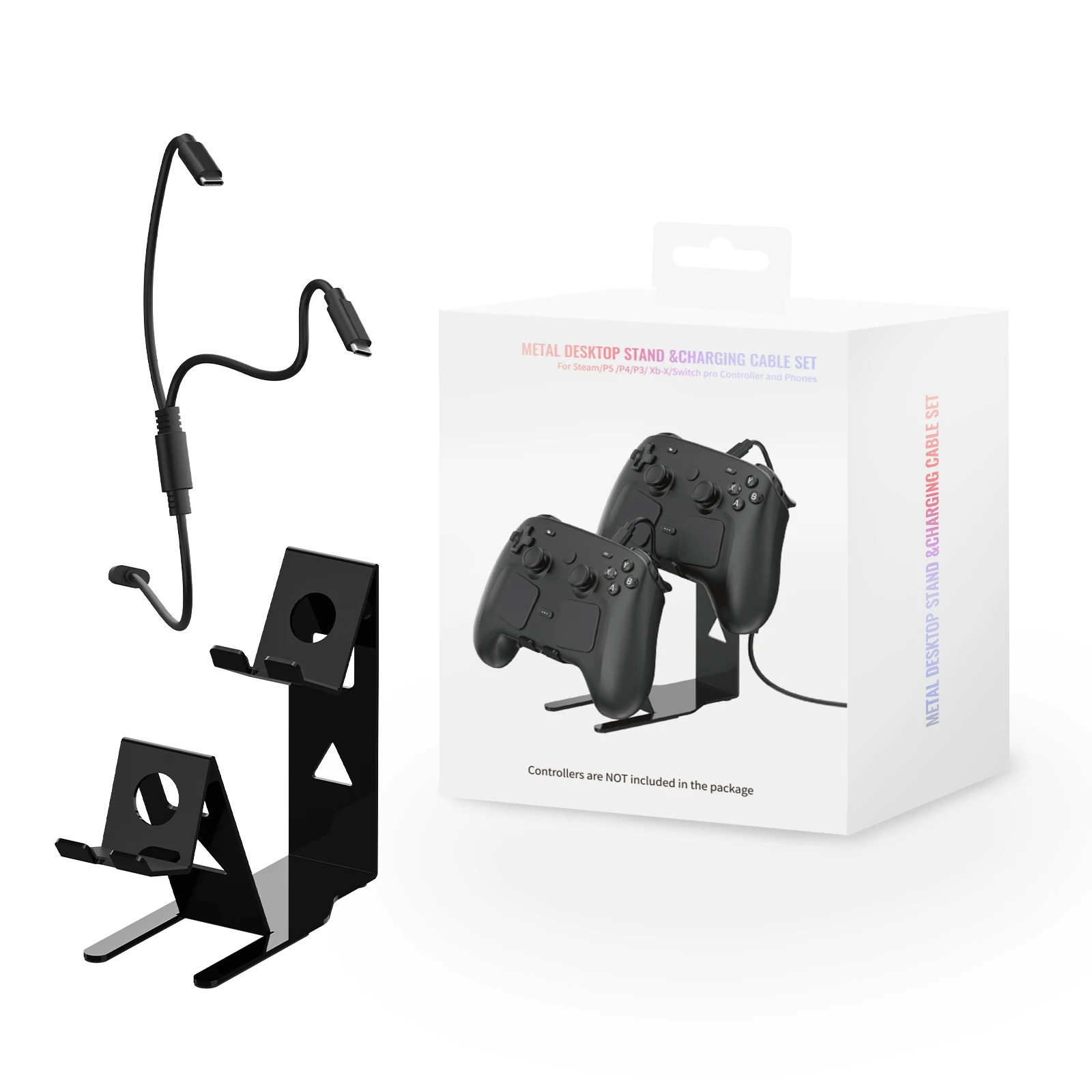 

Metal Desktop Display Stand For Steam Controller 2 for PS5 for PS4 for Xbox for Switch Game Controller Holder Anti-slip Bracket