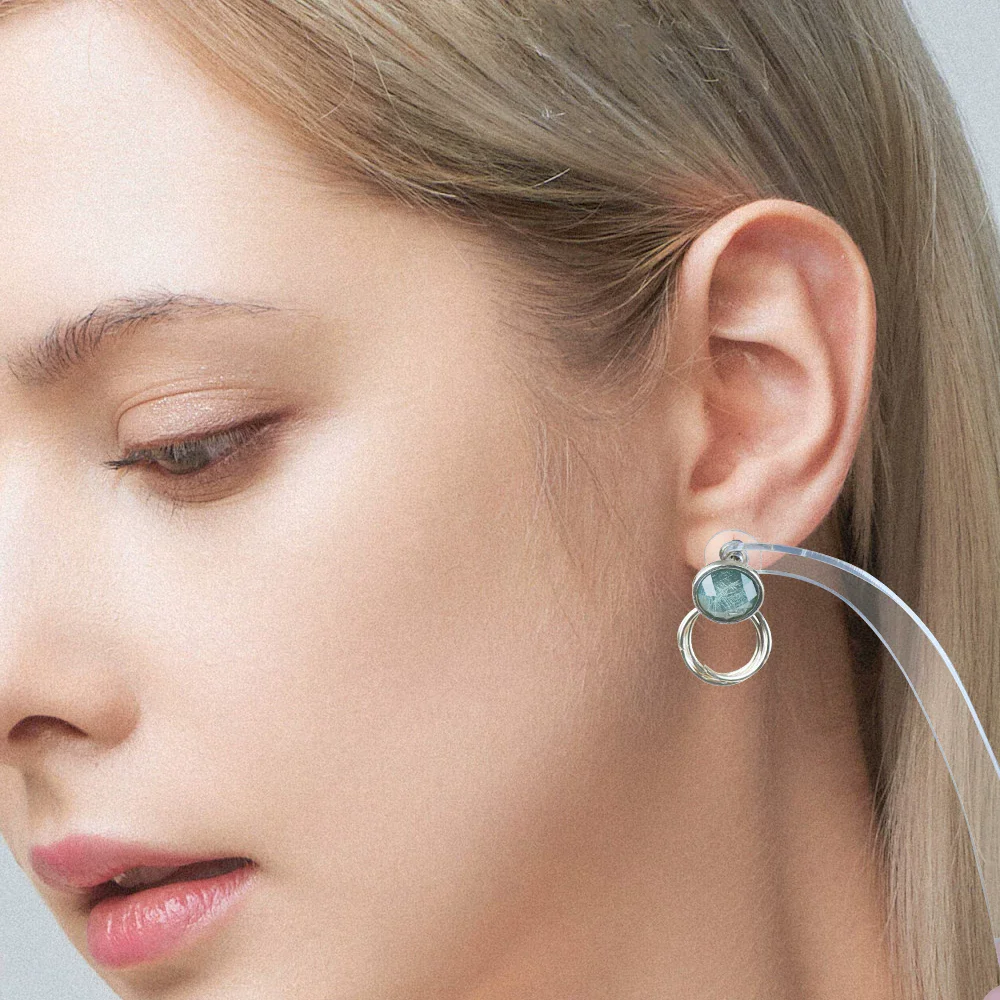 5pcs Acrylic Earring Try-on Wand Custom Earring Display Paddle for Live Stream, Hygienic Ear Stud Testing Tool Photography Props