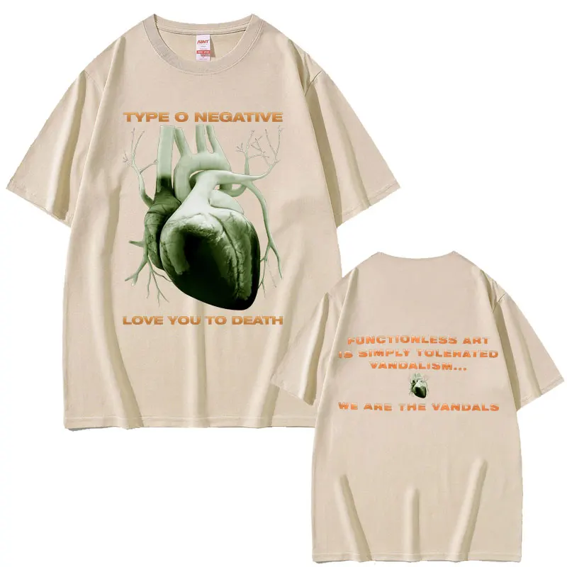 Rock Band Type O Negative Love You To Death T-shirt Men Women Gothic Vintage Oversized Tshirt Men's Fashion Brand Cotton T Shirt