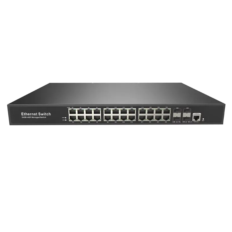 High-Performance L2+ Managed Gigabit Ethernet Switch | 24-Port + 4 SFP Fiber Ports | Reliable Enterprise Network Solution